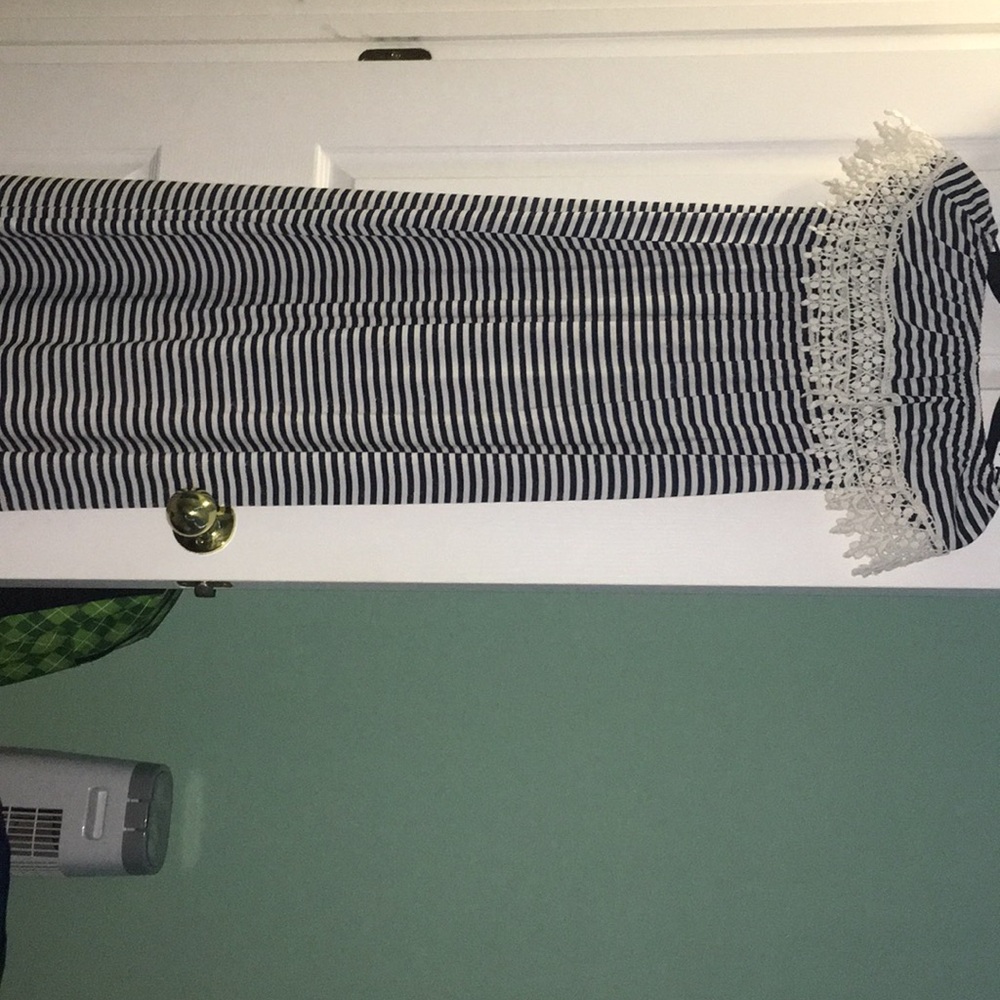 Stripped long summer dress